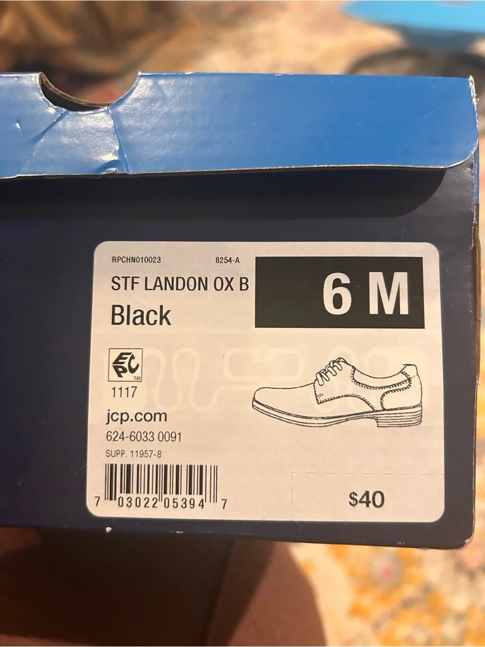 Stafford Black Men's Lace-Up Oxford Dress Shoes